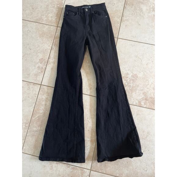Stradivarius size US 2 black glare jeans - Picture 1 of 4